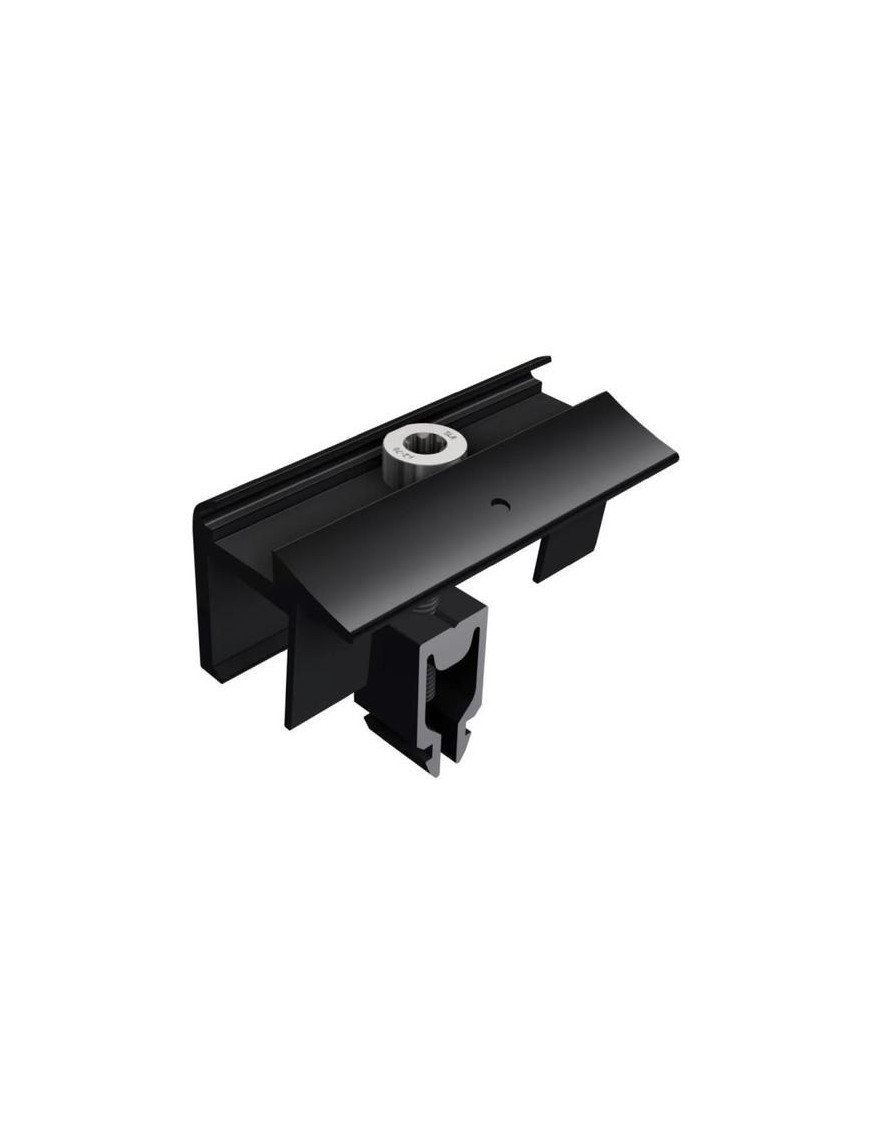 SL Rack Endklemme Vario mit Erdung schwarz - 96162-01