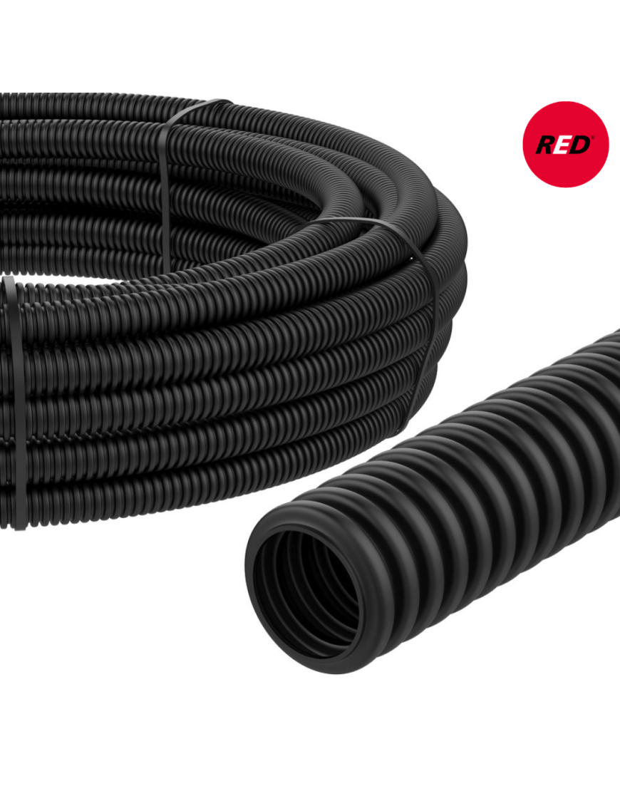 RED Wellrohr Schwarz  Ø32 mm UV-beständig 50 Meter