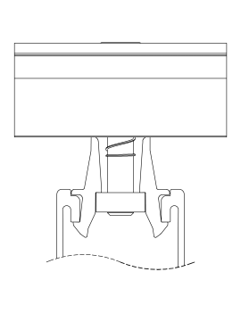 K2 SingleRail Mittelklemme Silber - 2003071
