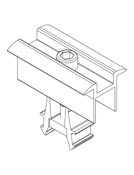 K2 SingelRail Mittelklemme Silber - 2003071