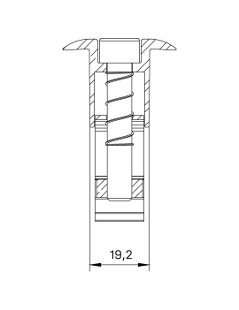K2 SingelRail Mittelklemme Silber - 2003071